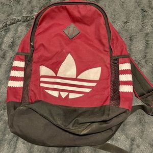 Burgundy Adidas backpack